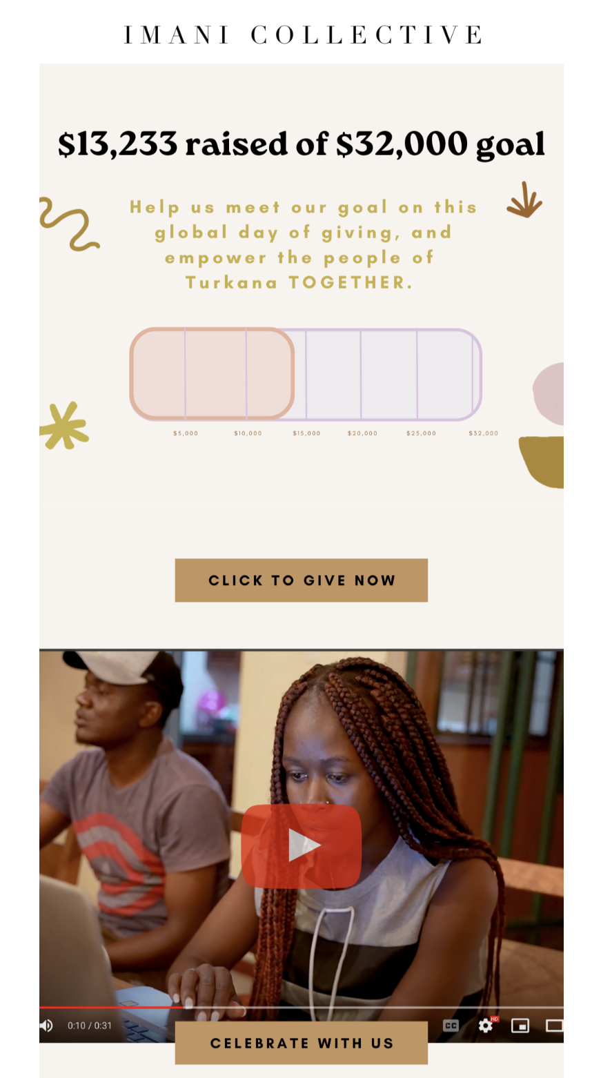 imani collective fundraising email