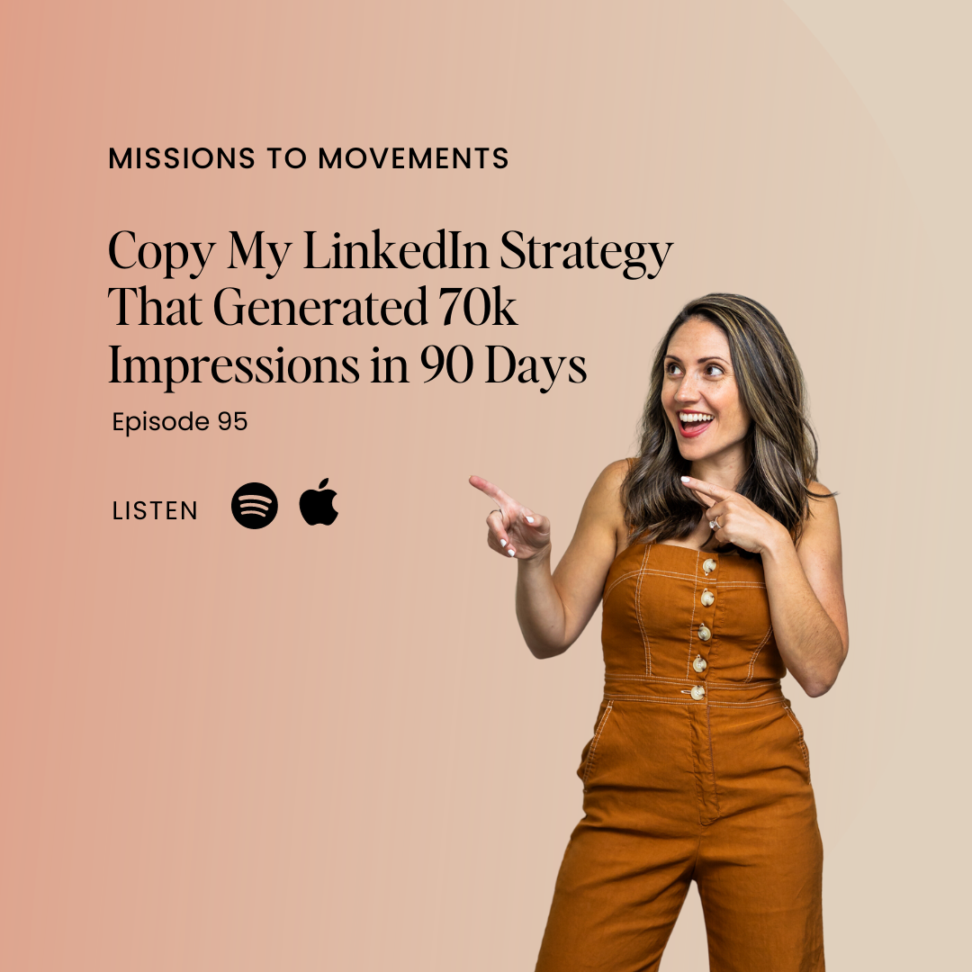 Copy My LinkedIn Strategy That Generated 70k Impressions in 90 Days Podcast Title Cover