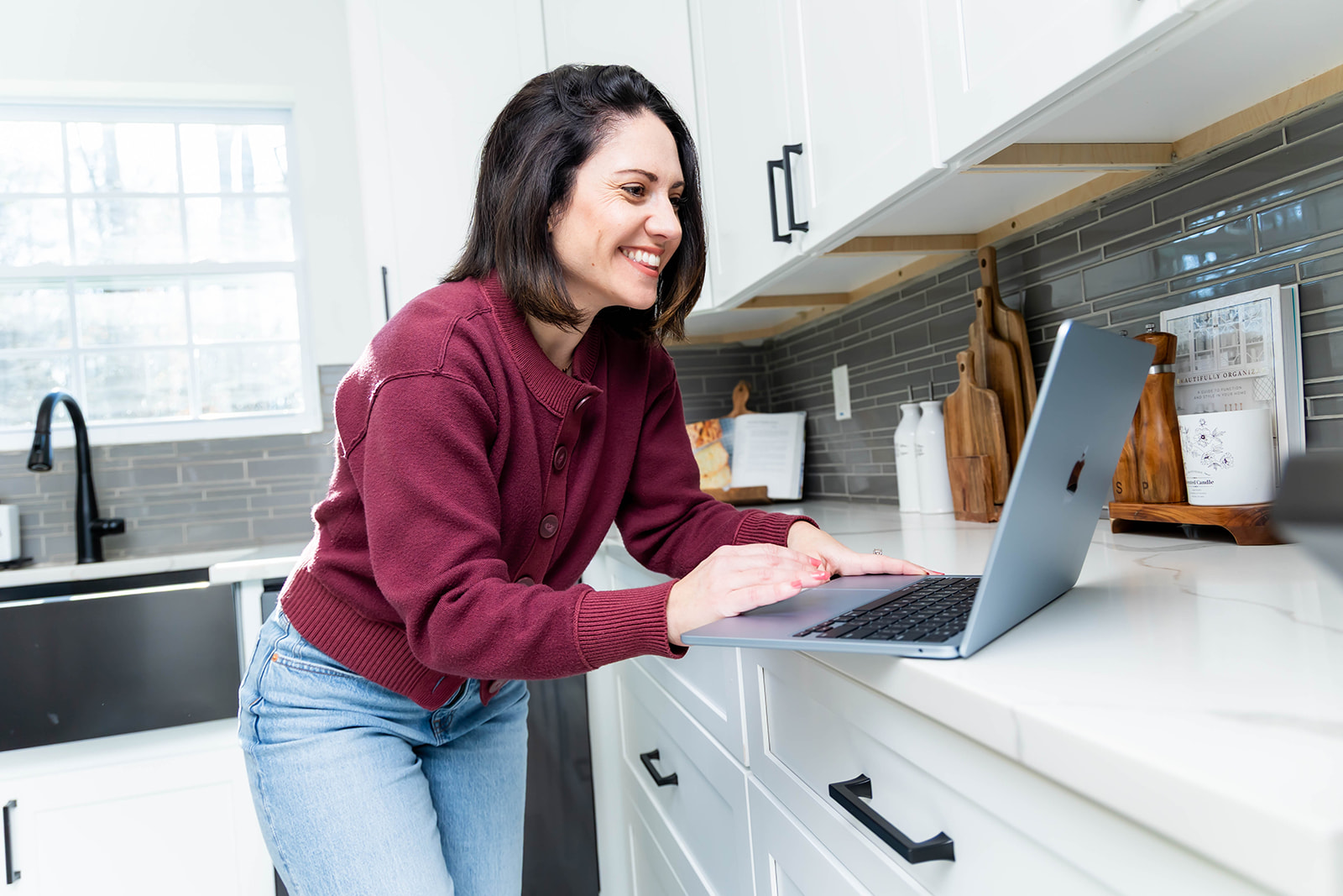 Dana Snyder on her computer working